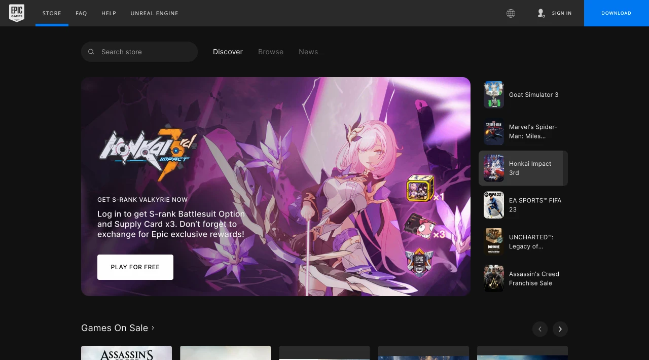 Image from Epic Games Store